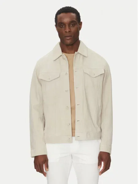 Usnjena jakna BOSS bela