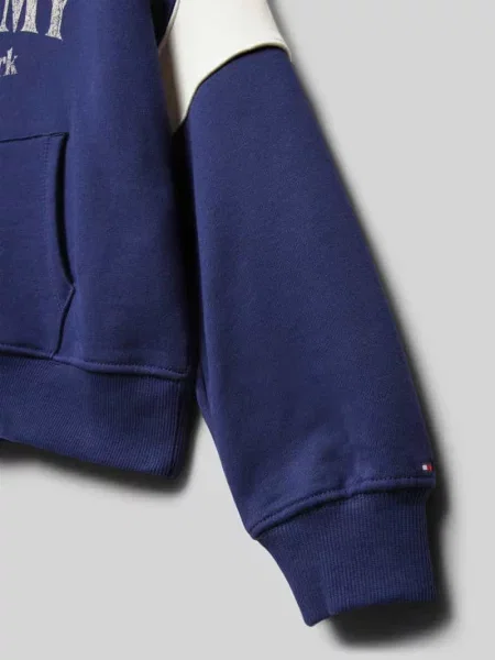 Bluza z kapturem Tommy Hilfiger Teens granatowa