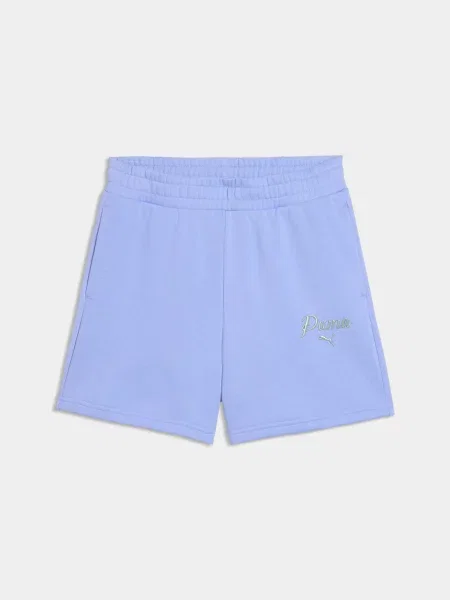 Повсякденні шорти PUMA Ess Script High-waist Shorts комбінований верх фіолетовий