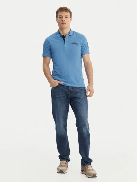 Napapijri Tricou polo E-Amundsen albastru