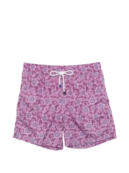 Slip de baie Rosi cu model floral cu imagine cu cordon roz