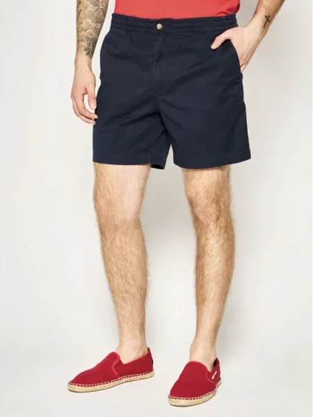 Kratke hlače iz tkanine Polo Ralph Lauren modra