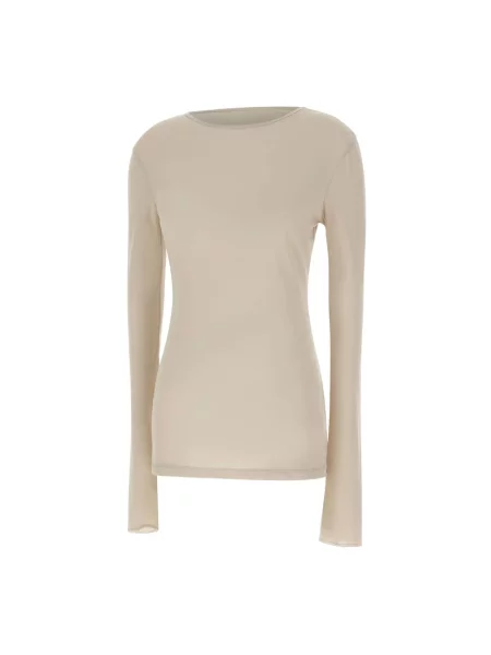 Przezroczysty długi sweter Entire Studios z długim rękawem biały