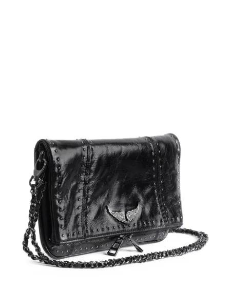 Retro clutch torbica Zadig&voltaire sa šiljcima crna
