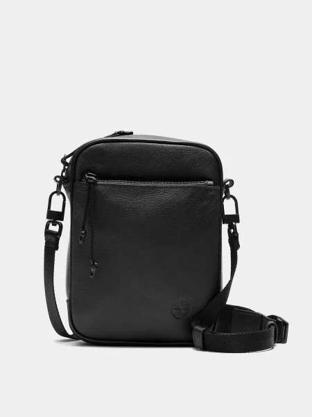 Кожаная сумка кросс-боди Timberland черная