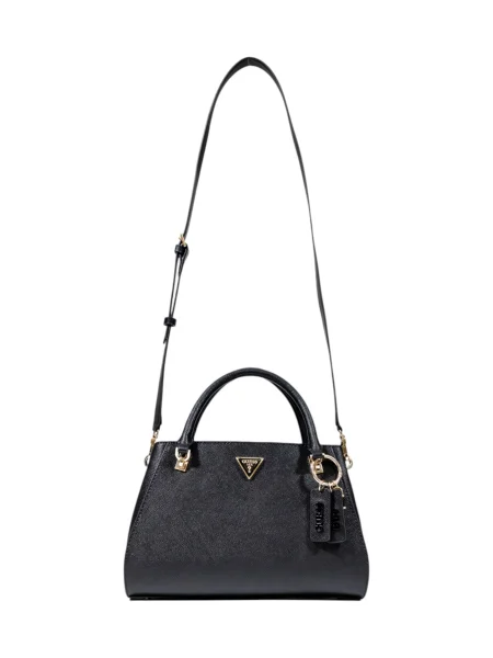 Torebka skórzana Guess skórzana czarna