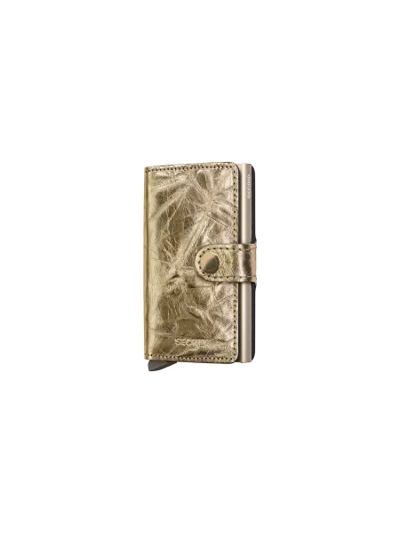 Portofel Secrid Miniwallet Crunch Gold negru