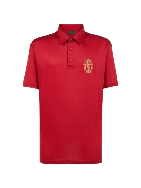 Поло тениска Billionaire бродирана червено