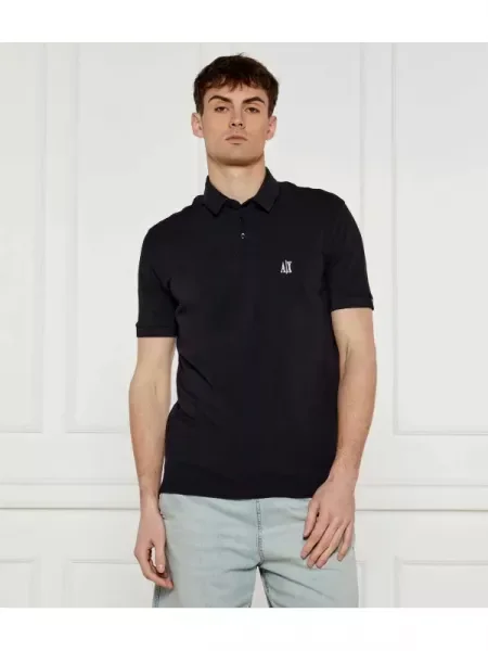 Armani Exchange Tenisz póló kék