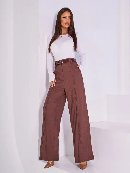 Штани повсякденні ISSA Plus коричневий