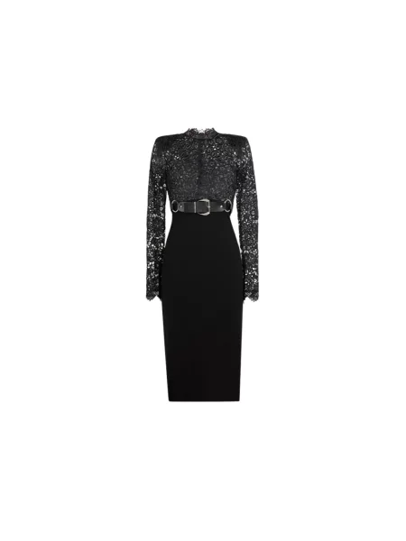 Sukienka Roberto Cavalli z paskiem czarna