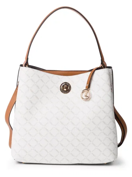 L.Credi Torebka Kobiety Sztuczna skóra biały|brązowy ONE SIZE biała