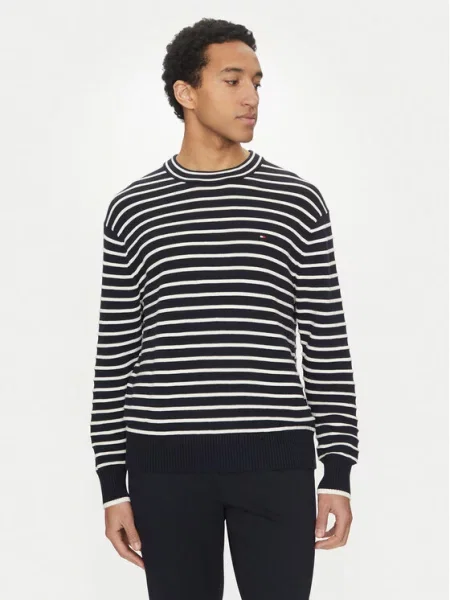 Tommy Hilfiger Megztinis Breton Tamsiai mėlyna