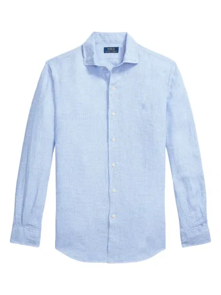 Tricou Polo Ralph Lauren din piele cu broderie în carouri maro