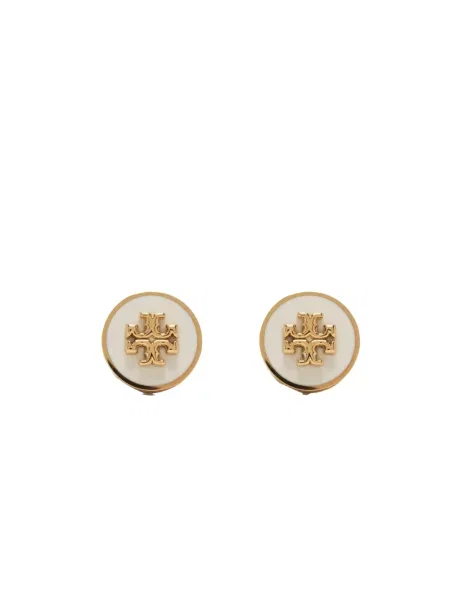 Kolczyki Tory Burch białe