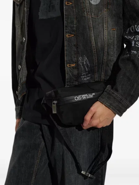 Cu centură curea Off-white alb
