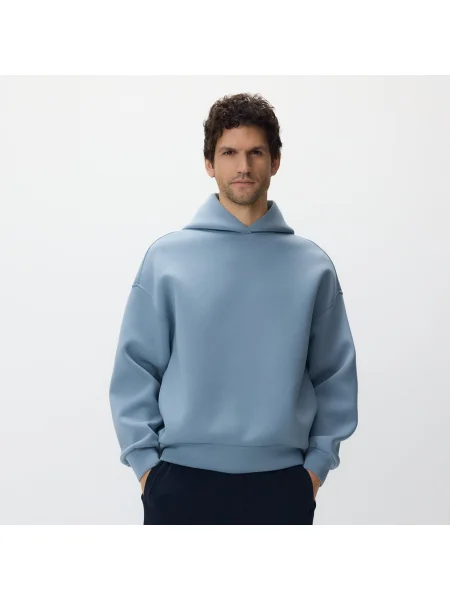 Reserved Sima kapucnis pulcsi türkiz