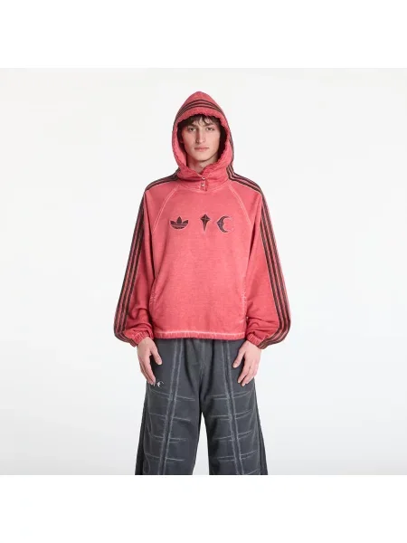 Hanorac cu glugă Adidas Originals roșu
