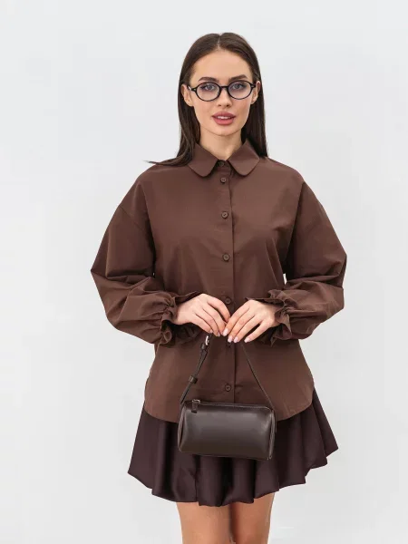 Сорочка Romashka Шарлотка бавовна/поліестер коричневий