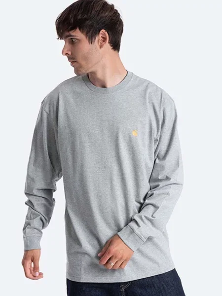 Μπλούζα με μακριά μανίκια Carhartt WIP Chase γκρι