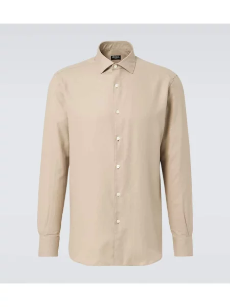 Srajca Zegna iz kašmirja bež