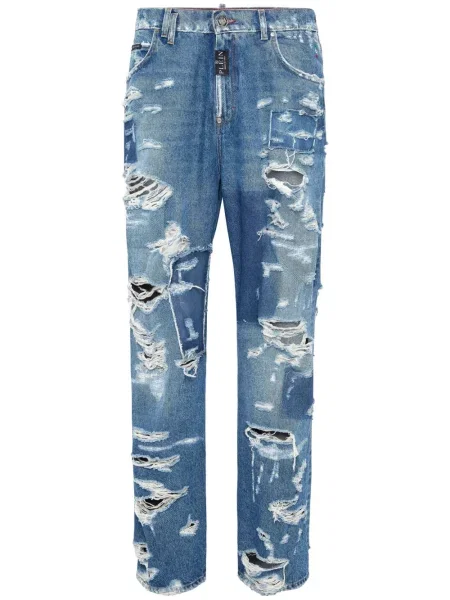 Jeansy dziecięce Philipp Plein niebieskie