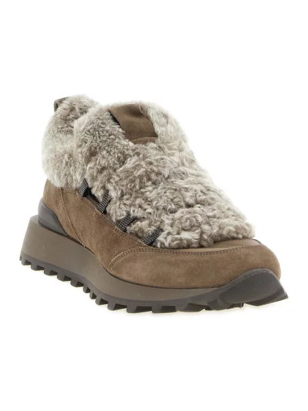 Sneakersy Brunello Cucinelli zamszowe brązowe