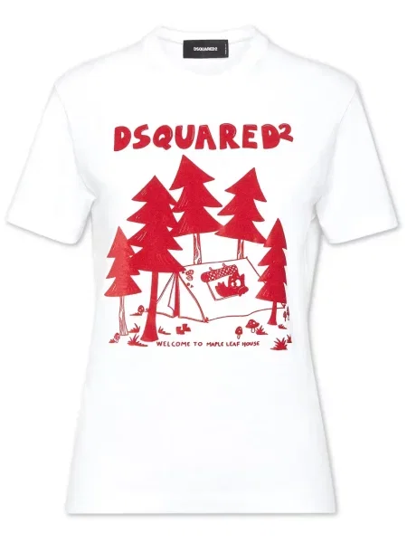 Tricou Dsquared2 cu imagine alb