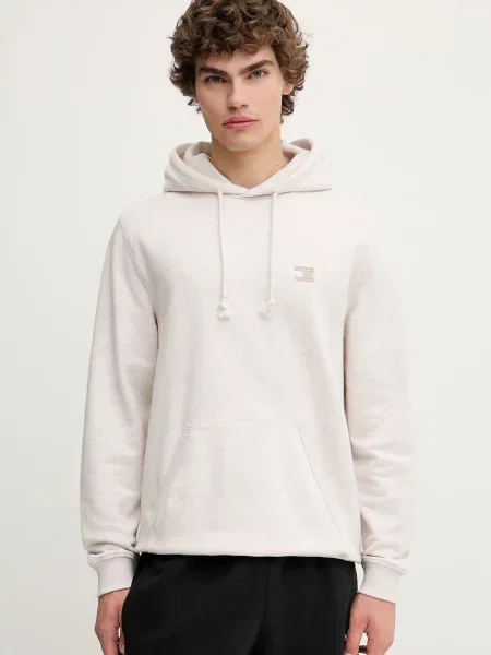 Tommy Jeans bluza z kapturem melanżowa beżowy
