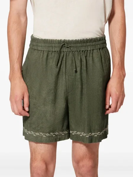 Pantaloni scurți Marant cu broderie verde