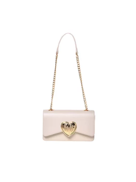 Torebka crossbody Love Moschino skórzana beżowa