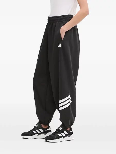 Ριγέ τρέξιμο μπλούζα Adidas από διχτυωτό κόκκινο