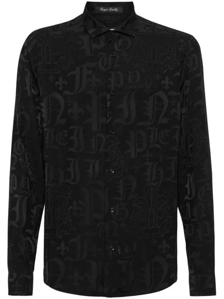 Cămașă Philipp Plein cu imagine negru