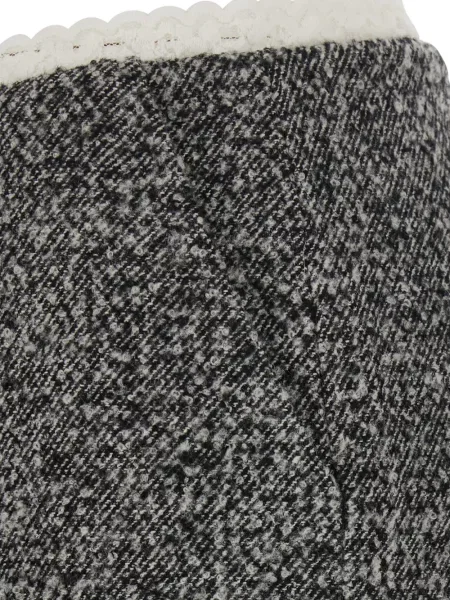 Φούστα Markgong tweed γκρι