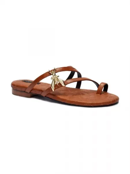 Patrizia Pepe De piele șlapi maro