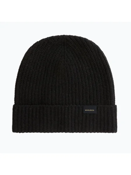 Трикотажная шапка Woolrich в рубчик черная