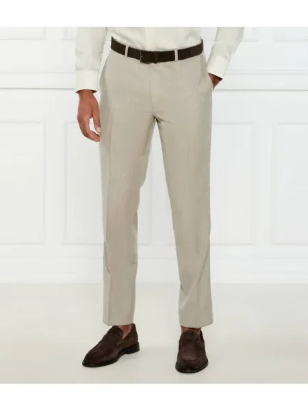 Oscar Jacobson De lână pantaloni chino Dandy bej