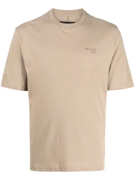Tricou Rag & Bone cu imagine maro
