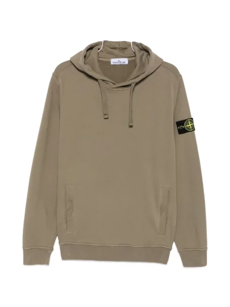 Hanorac cu glugă Stone Island cu strasuri verde