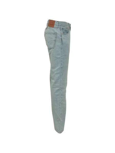 Decupat blugi drepți Levi's® zdrențuiți conici albastru