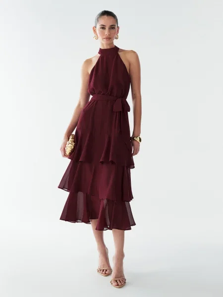 BWLDR Rochie Tony burgundy roșu