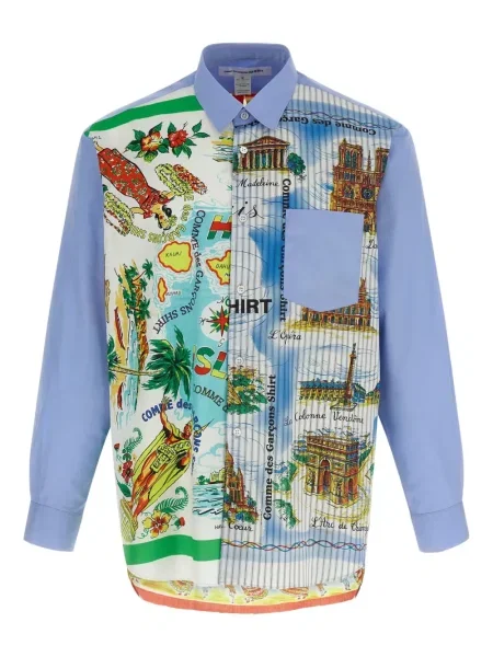 Cămașă Comme Des Garçons Shirt cu imagine albastru