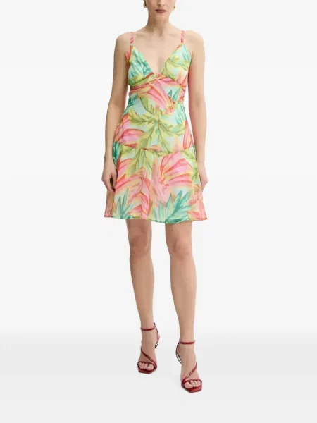 Rochie mini Morgan cu imagine cu imprimeu tropical verde