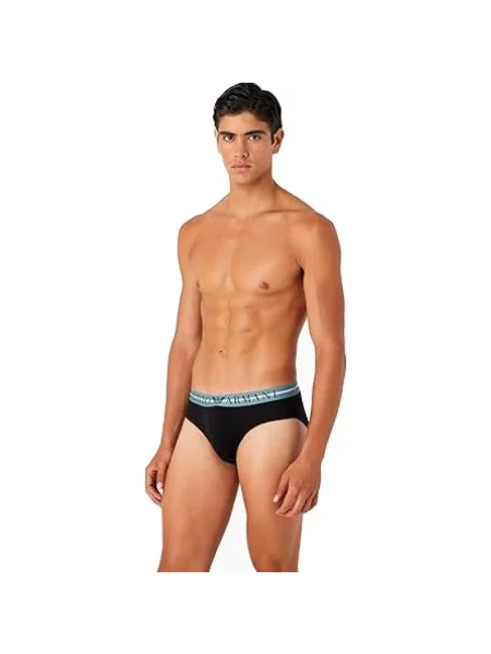 Majtki Emporio Armani z paskiem czarne