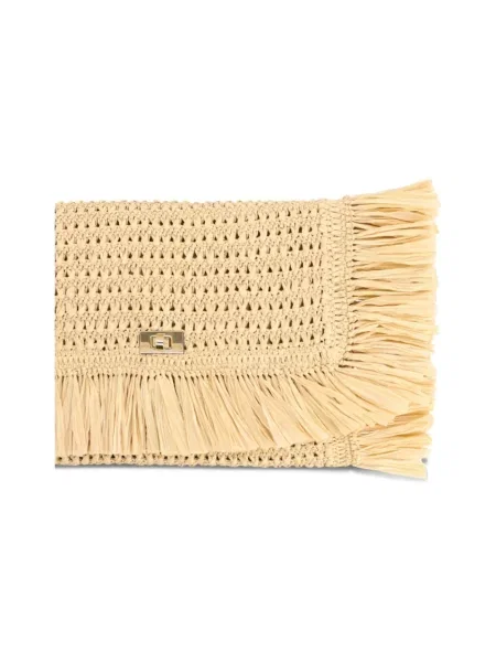 Kopertówka Anya Hindmarch skórzana beżowa