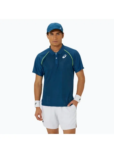 Férfi ASICS Match Actibreeze tenisz póló póló mako kék. Méret: L kék