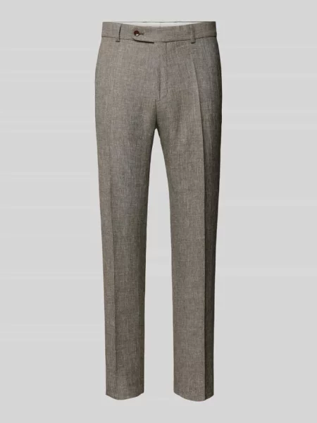 Spodnie do garnituru o kroju slim fit w kant Carl Gross