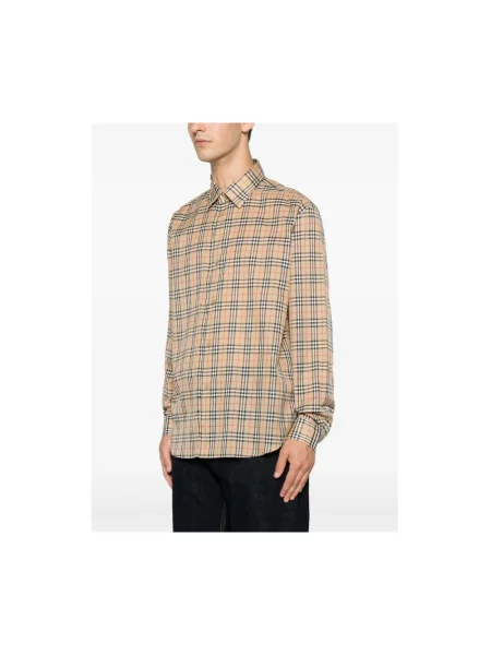 Koszula Burberry w kratę beżowa