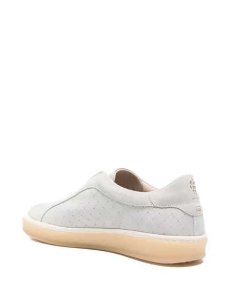Sneakerși Eleventy din piele slip-on gri