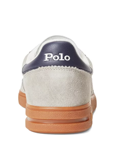 Кожени чорапи Polo Ralph Lauren с отворена пета с пейсли десен бяло